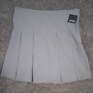 Elegant Gray Pleated mini skirt xs